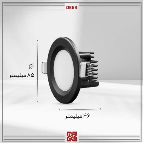 چراغ توکار ال ای دی LED آلتون مدل  دنیز قطر 6 (بدنه مشکی) -DE63 - Image 4
