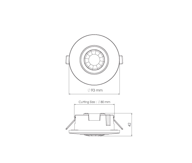 سنسور حرکتی توکار ماکروویو ال ای دی LED آلتون رای مدل صبا - MS22 - آلتون رای| فروشگاه اینترنتی آلتون - 1