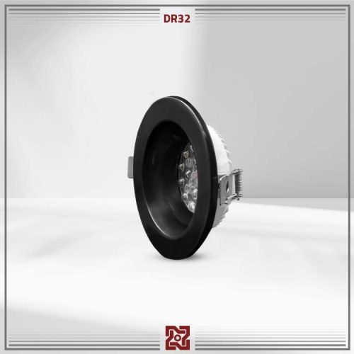 چراغ توکار ال ای دی LED آلتون مدل  نورا قطر 12 (بدنه مشکی) – زاویه 90 – DR32