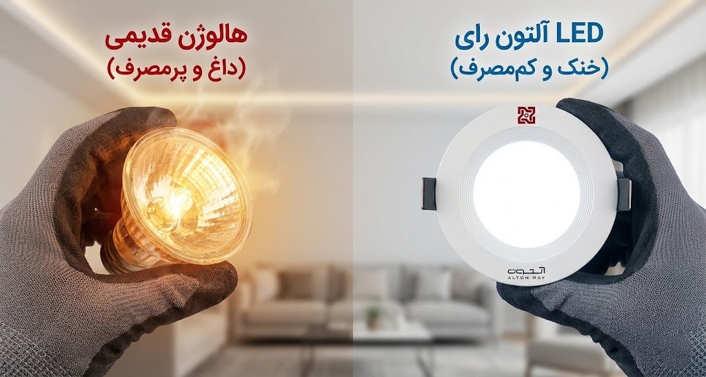 راهنمای تعویض هالوژن‌های قدیمی با چراغ توکار LED