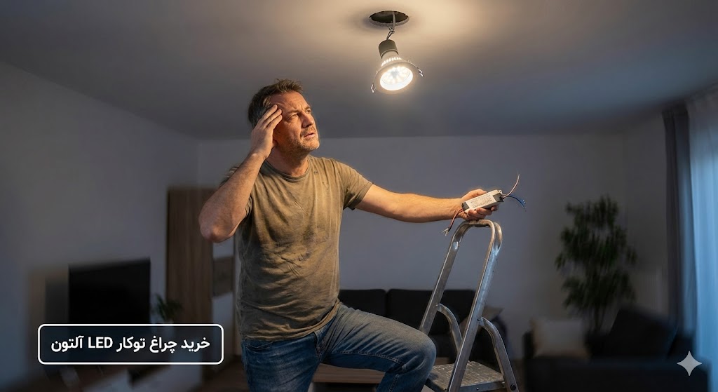 ۵ علت اصلی چشمک زدن (سوسو زدن) چراغ توکار LED؛ از تشخیص تا تعمیر